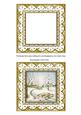Pretty Snowscene Anglaise 5in Card Front and Shaker Frame