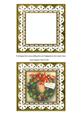 Christmas Wreath Anglaise 5in Card Front and Shaker Frame