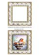 Blue Robin Flake Anglaise 5in Card Front and Shaker Frame