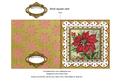 Red Poinsettia Anglaise 5in Picture Cut and Fold Card
