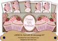 Pink Strawberry Cupcake 17th Birthday Large Dl Card Kit