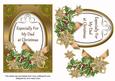 Gold Poinsettia Dad at Christmas Oval 7x5 Step by Step