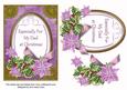 Lilac Poinsettia Dad at Christmas Oval 7x5 Step by Step