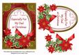 Red Poinsettia Dad at Christmas Oval 7x5 Step by Step