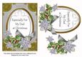 Silver Poinsettia Dad at Christmas Oval 7x5 Step by Step