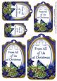 Dark Blue Poinsettia from All of Us Sentiment Tag Sheet