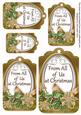Gold Poinsettia from All of Us Sentiment Tag Sheet