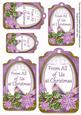 Lilac Poinsettia from All of Us Sentiment Tag Sheet