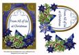 Dark Blue Poinsettia from All of Us Oval 7x5in Step by Step