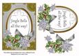 Silver Poinsettia Jingle Bells Oval 7x5in Step by Step
