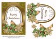 Gold Poinsettia Merry Christmas Oval 7x5in Step by Step