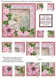 Pink Snowscene Poinsettia 5in All 4 Corner Stacker