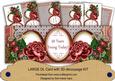 Deep Pink Rose 50 Years Young! Large Dl Decoupage Card Kit