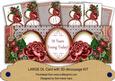 Deep Pink Rose 70 Years Young! Large Dl Decoupage Card Kit