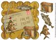 Gold Fishing for My Friend 8in Decoupage Step by Step