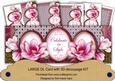 Cerise Magnolia Celebrate in Style Dl Decoupage Card Kit