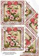 Lace Blossom Butterfly 5in Scallop Triangle Corner Stacker