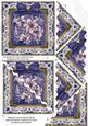 Lace Blue Lily 5in Scallop Triangle Corner Stacker