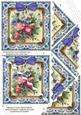 Lace Cornflowers 5in Scallop Triangle Corner Stacker