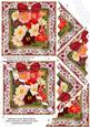 Lace Dahlia Bunch 5in Scallop Triangle Corner Stacker