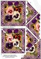 Lace Pansy Bunch 5in Scallop Triangle Corner Stacker