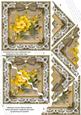 Lace Primroses 5in Scallop Triangle Corner Stacker