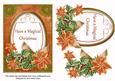 Borange Poinsettia Magical Christmas Oval 7x5in Step by Step