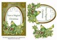 Olive Poinsettia Magical Christmas Oval 7x5in Step by Step
