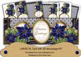 Dark Blue Poinsettia Seasons Greetings Large Dl Card Kit