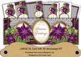 Dark Purple Poinsettia Seasons Greetings Large Dl Card Kit