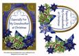 Dark Blue Poinsettia My Grandmother Oval 7x5in Step by Step