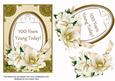 Cream Magnolia 100 Years Young Today Oval 7x5in Step by Step