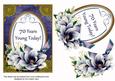 Dark Blue Magnolia 70 Years Young Oval 7x5in Step by Step