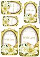 Lemon Magnolia with Love Sentiment Tag Sheet