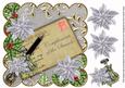 Silver Poinsettia Compliments of Season 8in Step by Step