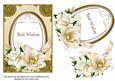 Cream Magnolia Best Wishes Oval 7x5in Step by Step