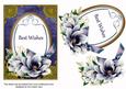 Dark Blue Magnolia Best Wishes Oval 7x5in Step by Step