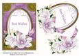 Lilac Magnolia Best Wishes Oval 7x5in Step by Step