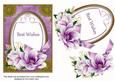 Purple Magnolia Best Wishes Oval 7x5in Step by Step