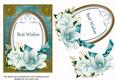 Teal Magnolia Best Wishes Oval 7x5in Step by Step