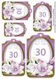 Lilac Magnolia 30 Sentiment Tag Sheet