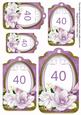 Lilac Magnolia 40 Sentiment Tag Sheet