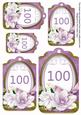 Lilac Magnolia 100 Sentiment Tag Sheet