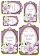 Lilac Magnolia Get Well Soon Sentiment Tag Sheet