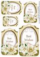 Cream Magnolia Best Wishes Sentiment Tag Sheet
