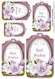 Lilac Magnolia Best Wishes Sentiment Tag Sheet