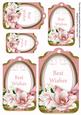 Pink Magnolia Best Wishes Sentiment Tag Sheet