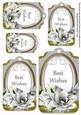 Silver Magnolia Best Wishes Sentiment Tag Sheet