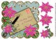 Cerise Poinsettia T Sending Love 8in Scallop Step by Step