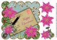 Cerise Poinsettia T Happy Christmas 8in Scallop Step by Step